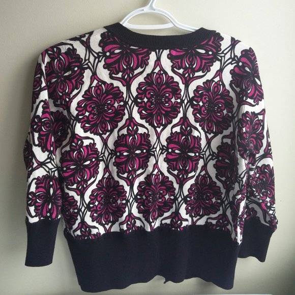 Cynthia Rowley Sweater Pink Black M - Picture 5 of 5
